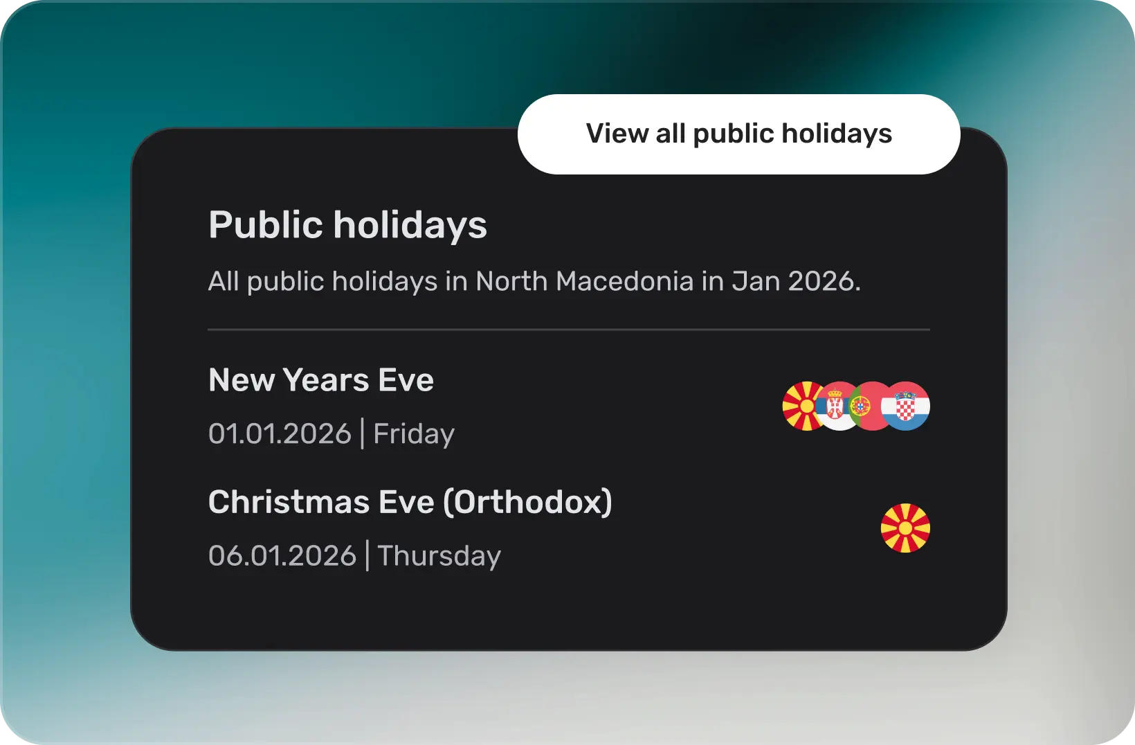 Public holidays by country
