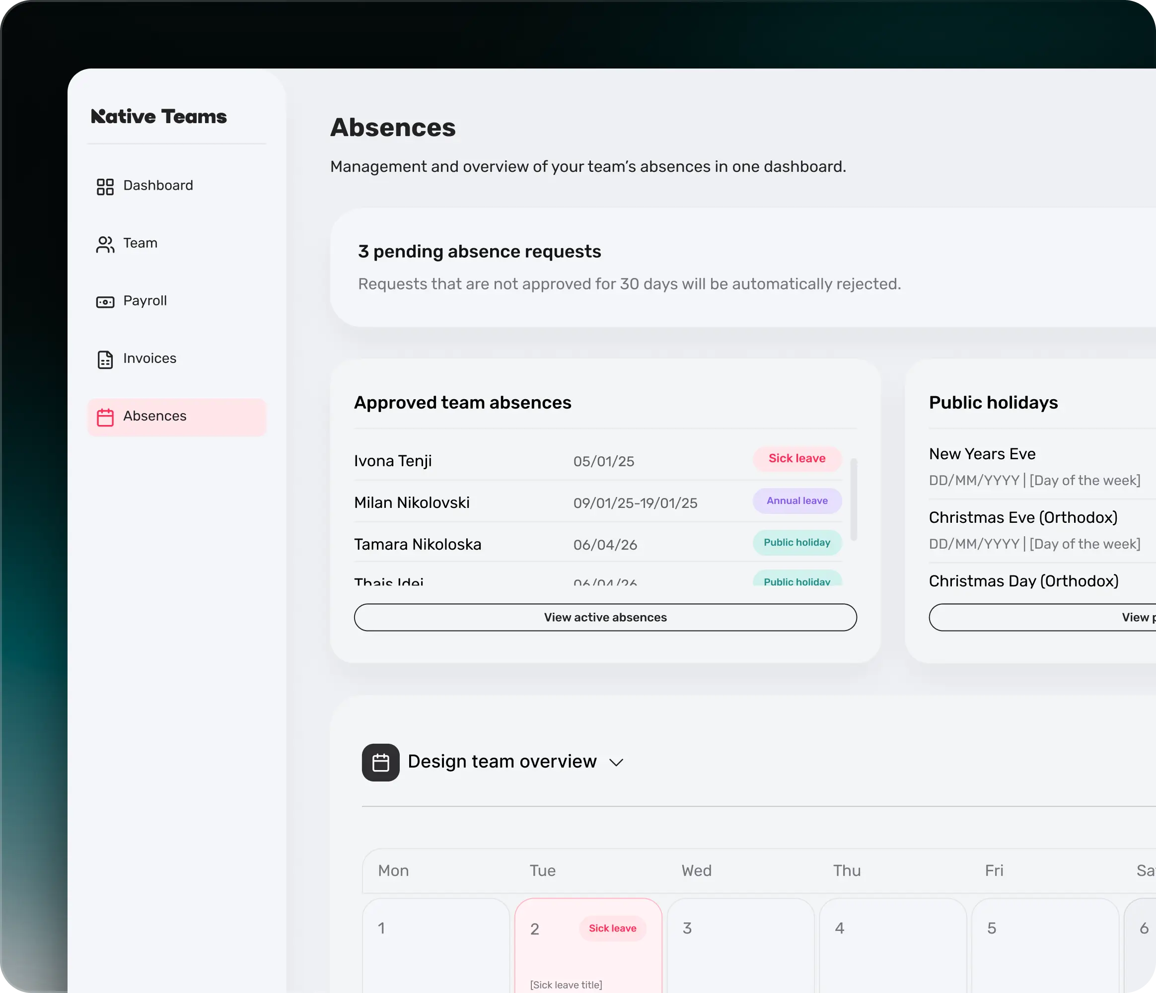 Plan your time off with total clarity