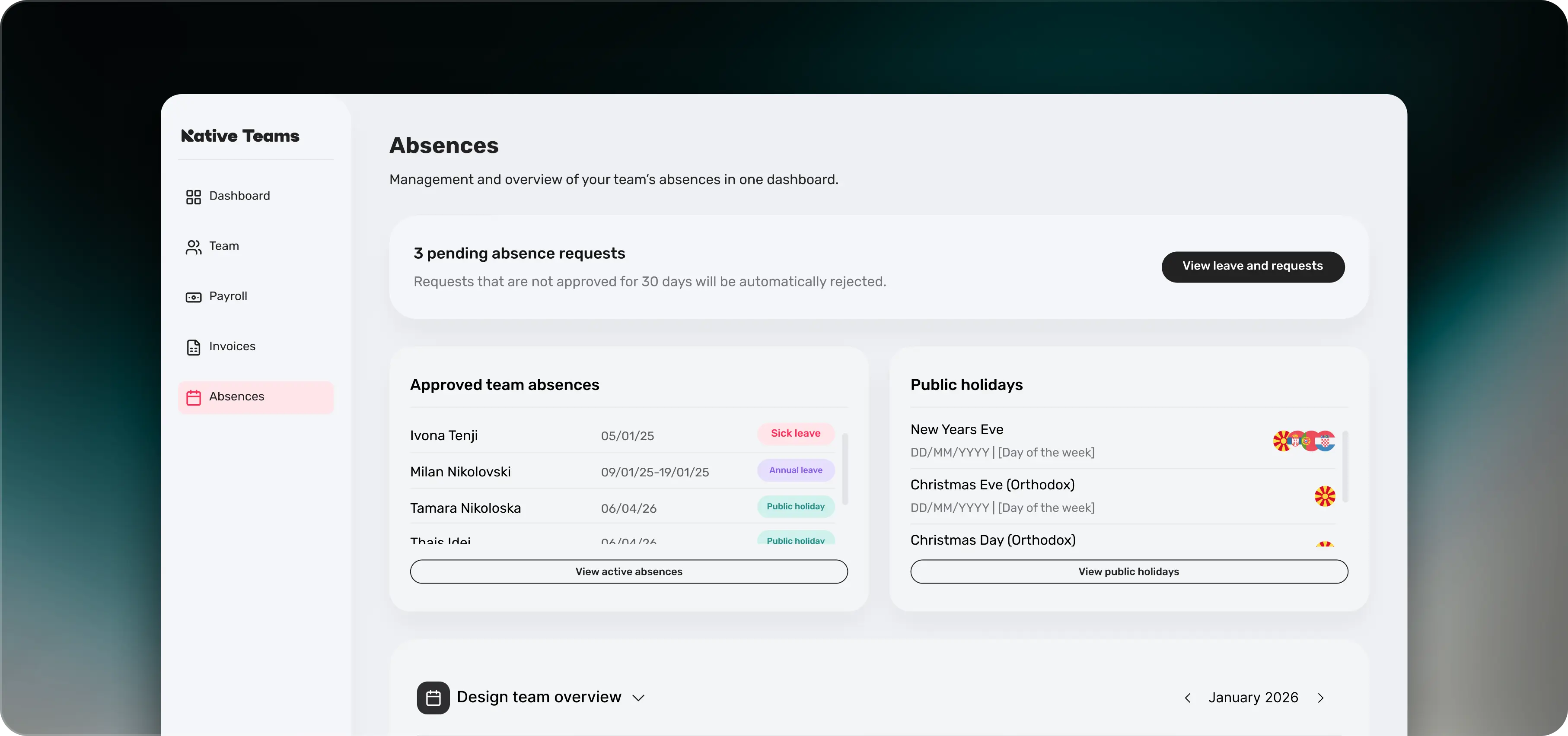 Plan your time off with total clarity