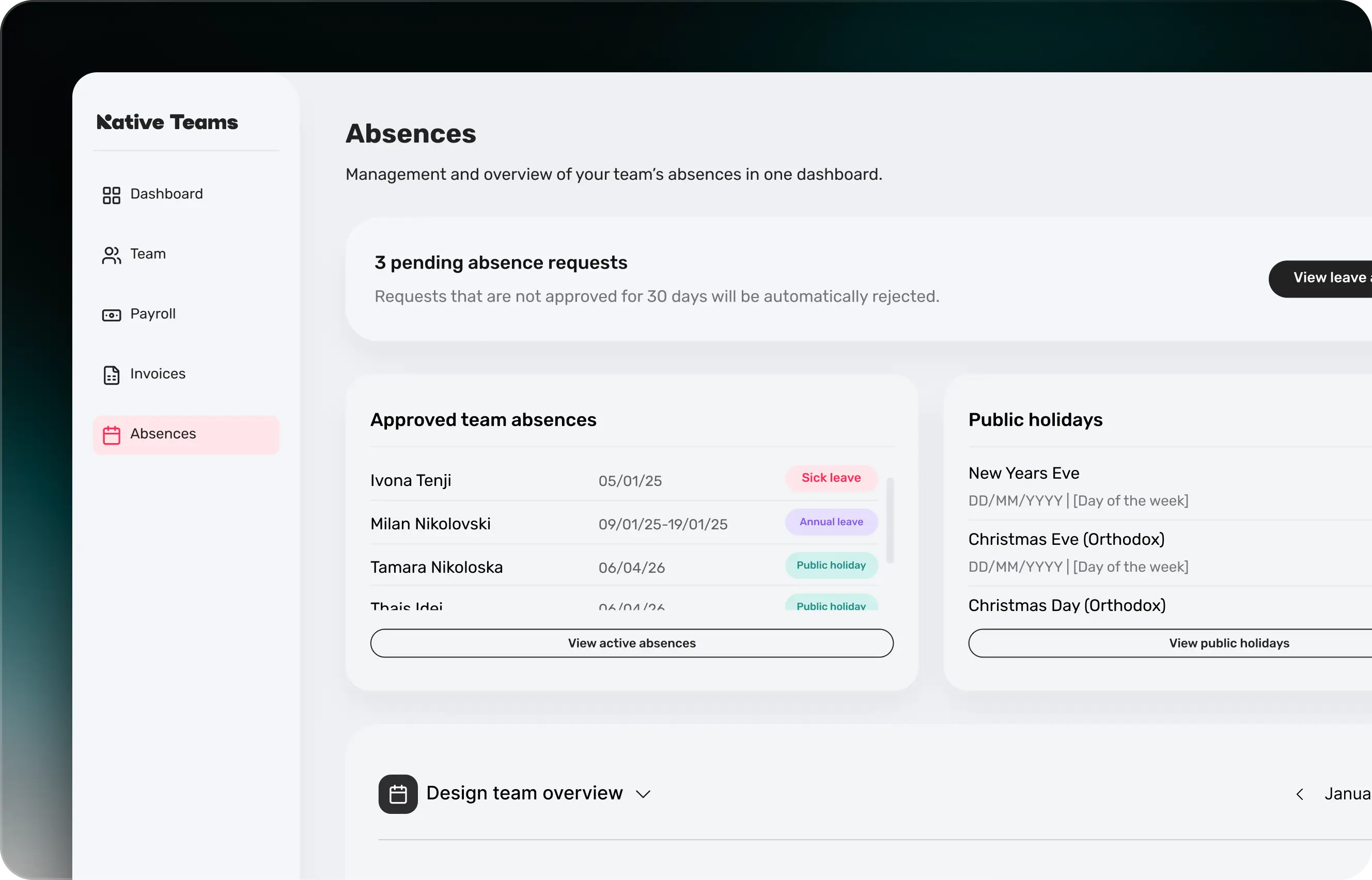 Plan your time off with total clarity