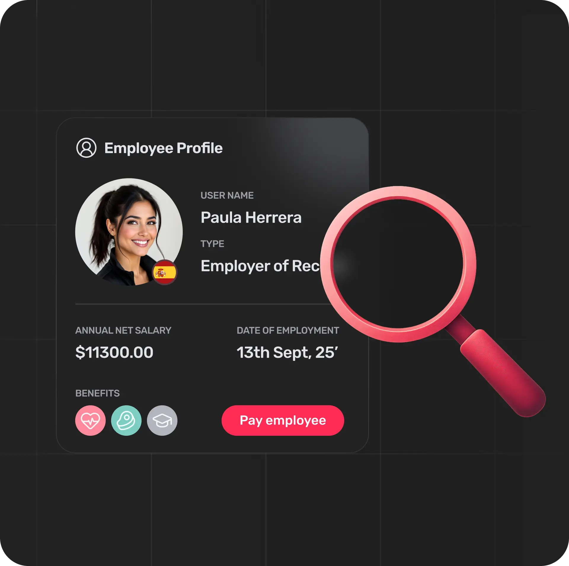 Employee profile being verified