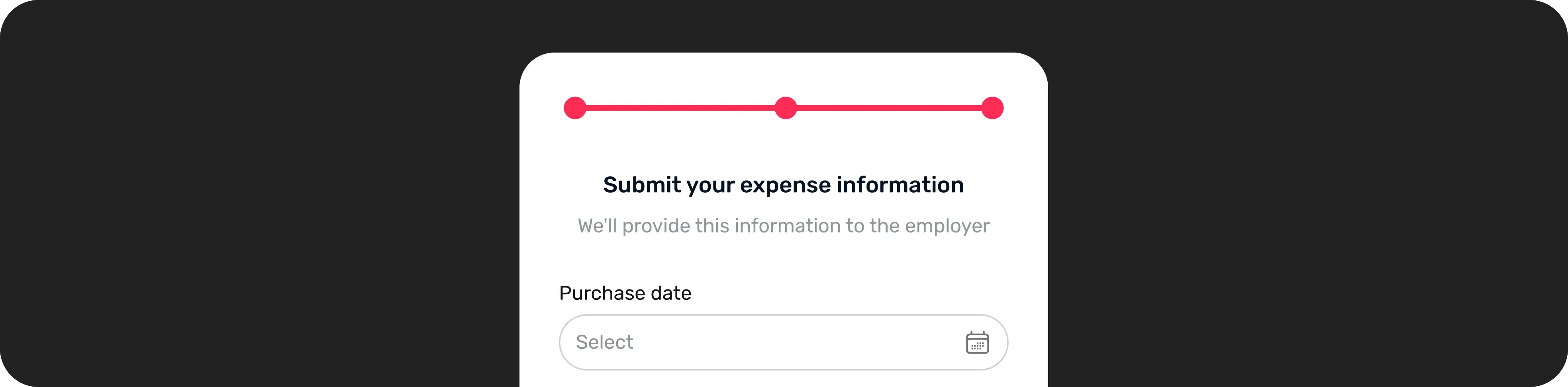 Expense form submission