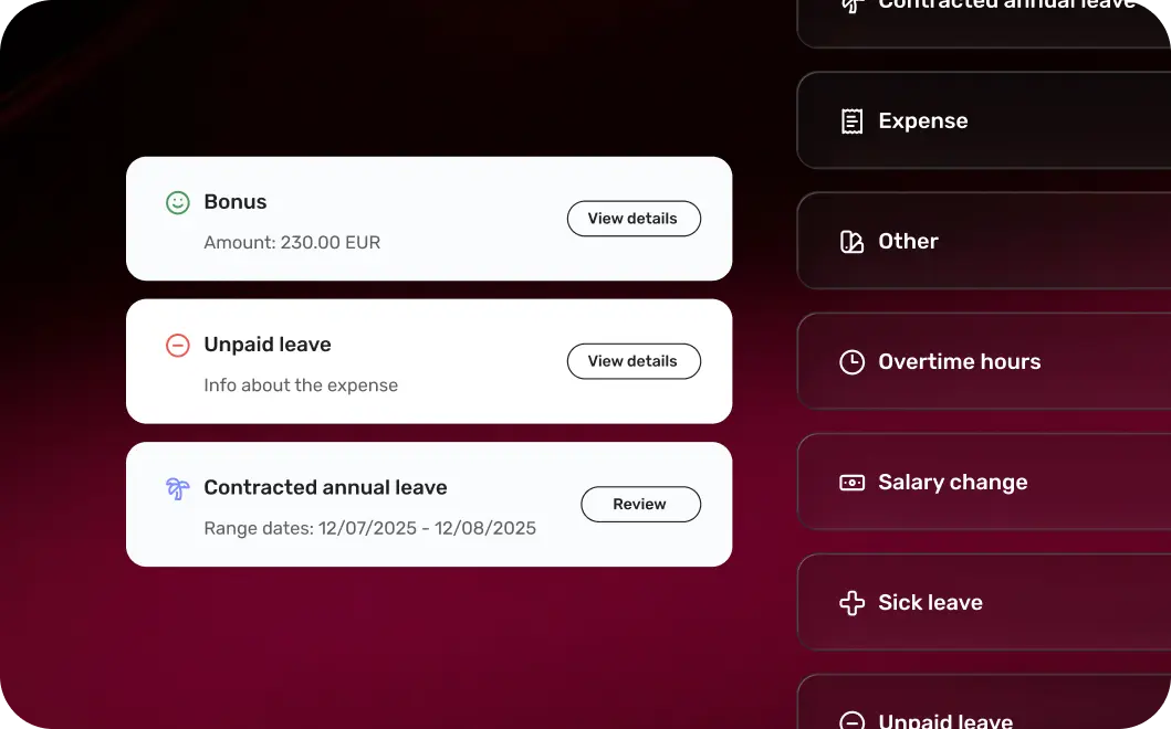 Manage inputs behind every work payment