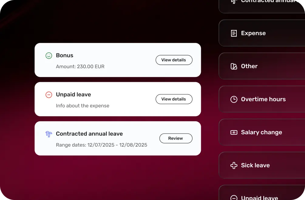 Manage inputs behind every work payment