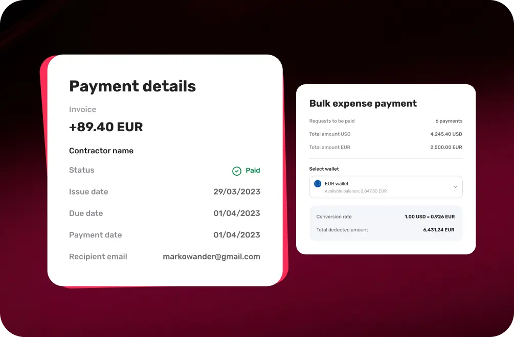 Run payments across teams