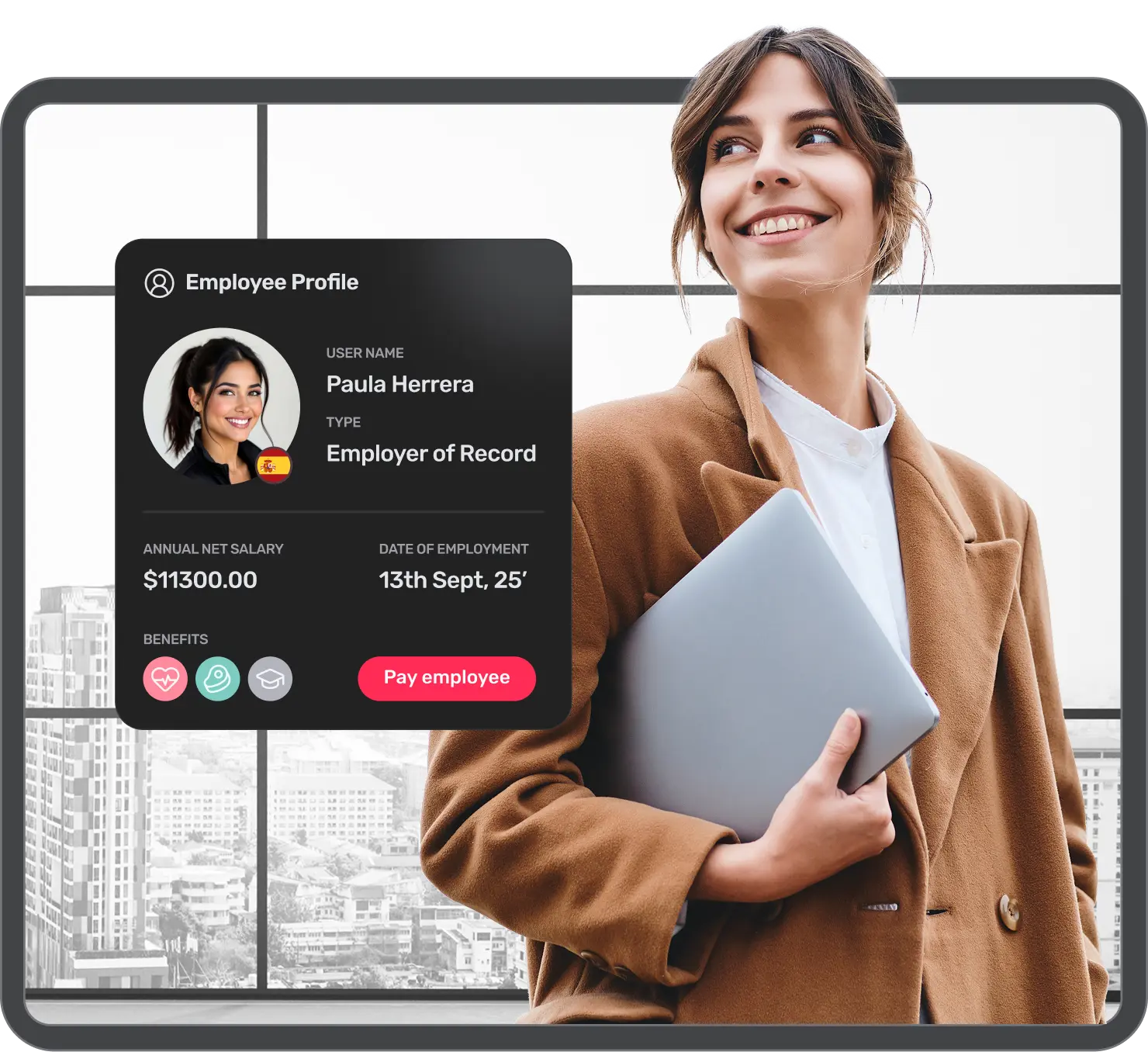 Employee profile on the PEO platform