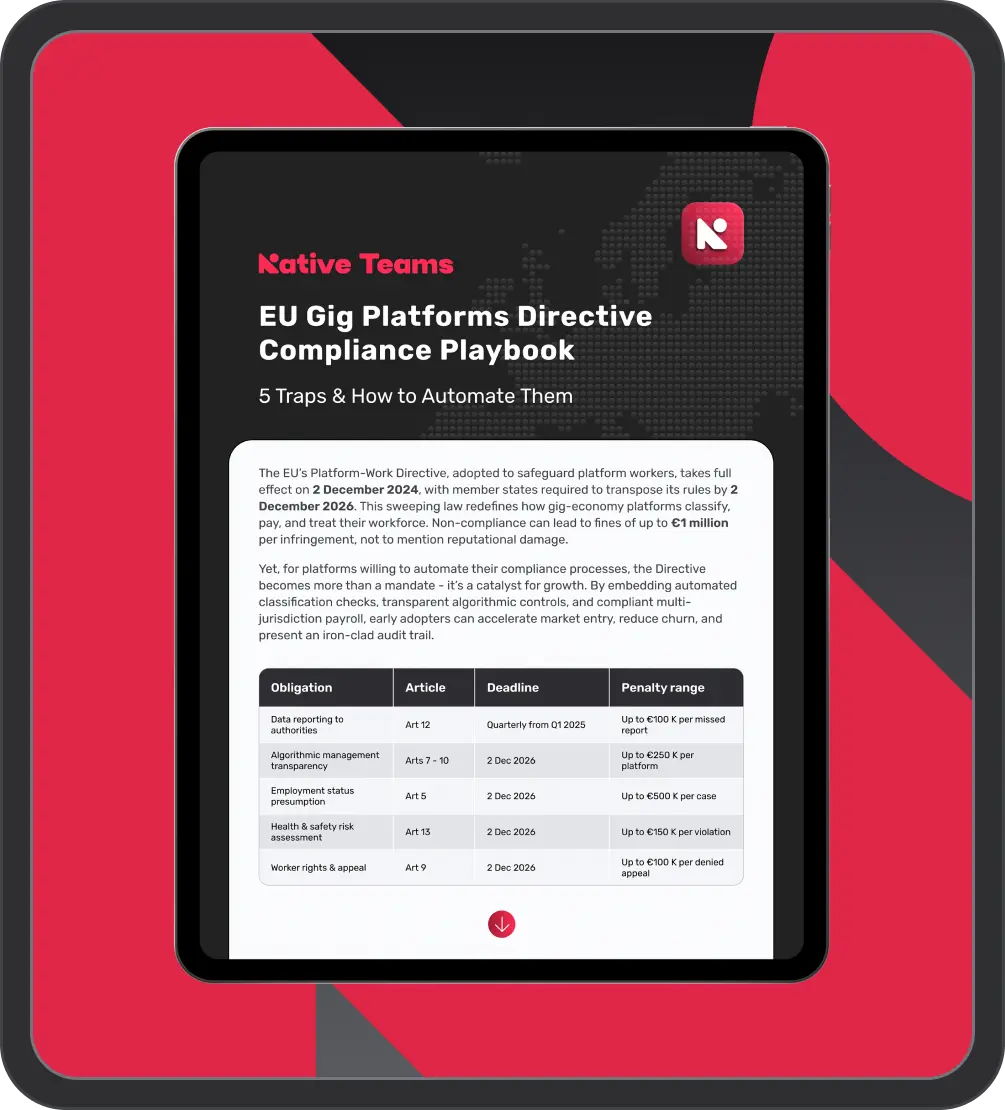 EU Gig Platform Directive Playbook